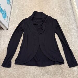 lululemon athletica Black Open-Front Wrap Jacket